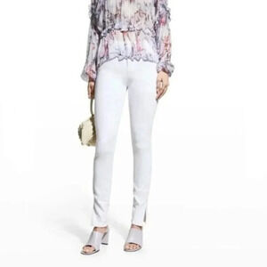 L’agence Josie Split Hem Skinny Jeans beige color size 25 NEW